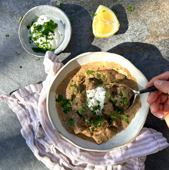 Beef Stroganoff (Serves 2)