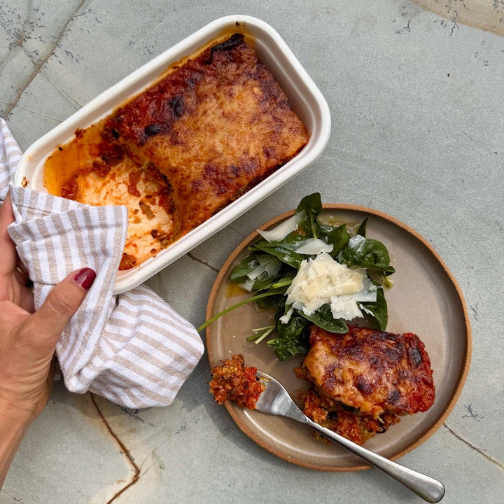 Eggplant Parmigiana (Serves 2)