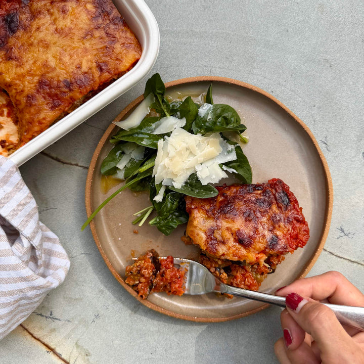 Eggplant Parmigiana (Serves 2)