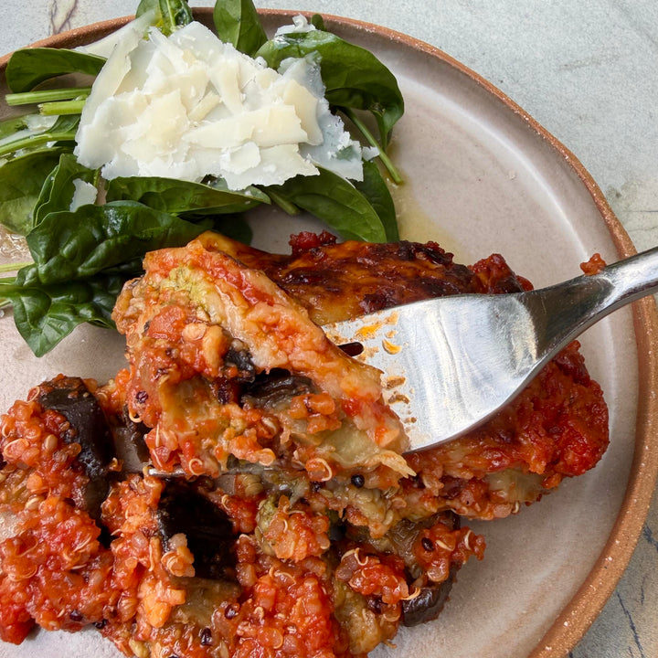 Eggplant Parmigiana (Serves 2)